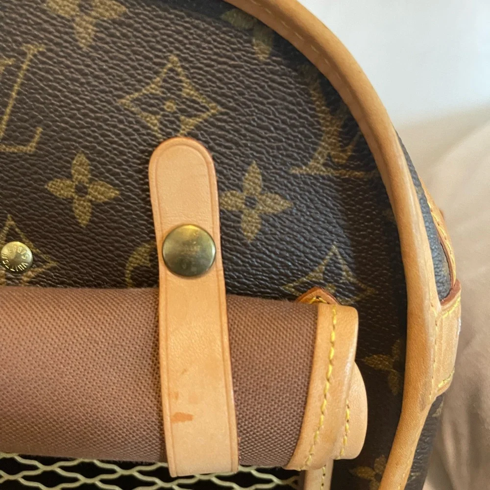 Authentic Louis Vuitton Sac Chien 40 Dog Carrier Monogram Pet Purse